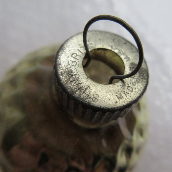 Shiny Brite Gold Yellow Christmas Ornament Waffle Dimple Golf Ball Vtg - Picture 2 of 5